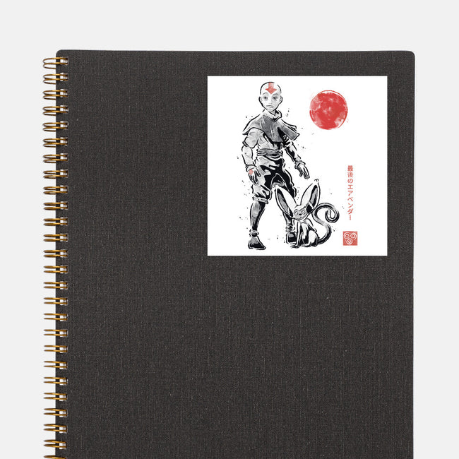 Air Bender Sumi-e-None-Glossy-Sticker-Astrobot Invention