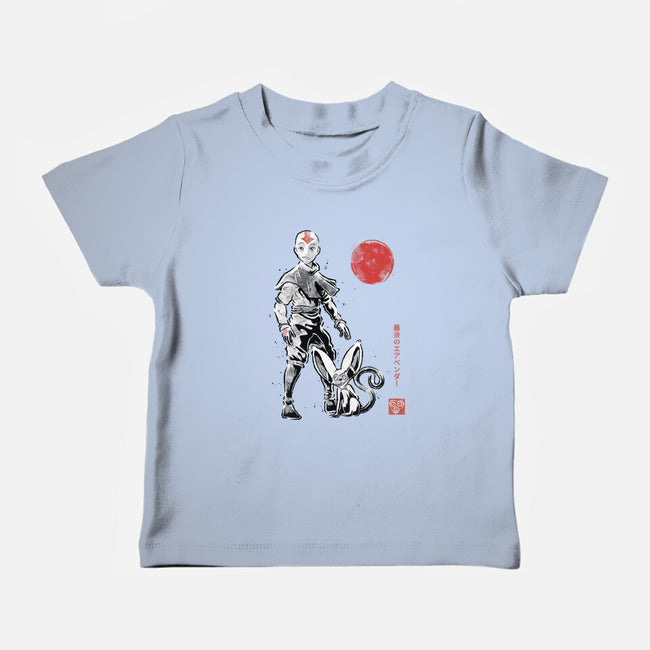 Air Bender Sumi-e-Baby-Basic-Tee-Astrobot Invention