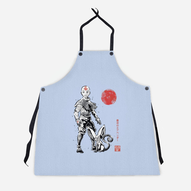Air Bender Sumi-e-Unisex-Kitchen-Apron-Astrobot Invention
