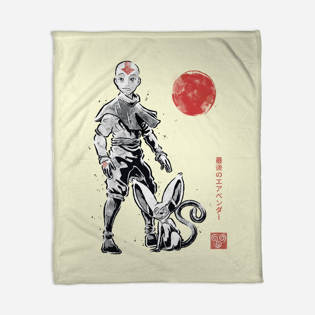 Air Bender Sumi-e-None-Fleece-Blanket-Astrobot Invention