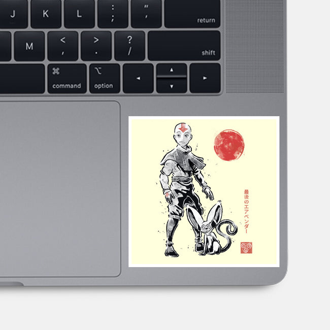 Air Bender Sumi-e-None-Glossy-Sticker-Astrobot Invention