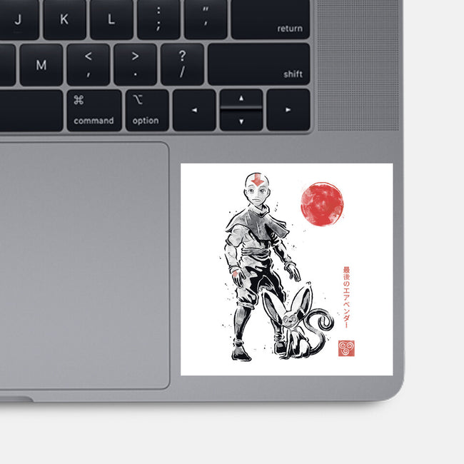 Air Bender Sumi-e-None-Glossy-Sticker-Astrobot Invention