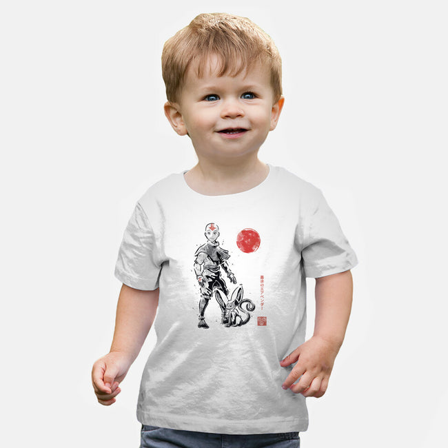 Air Bender Sumi-e-Baby-Basic-Tee-Astrobot Invention