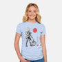 Air Bender Sumi-e-Womens-Fitted-Tee-Astrobot Invention