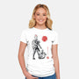 Air Bender Sumi-e-Womens-Fitted-Tee-Astrobot Invention