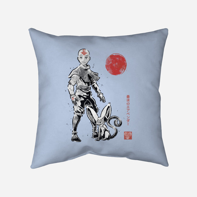 Air Bender Sumi-e-None-Removable Cover w Insert-Throw Pillow-Astrobot Invention