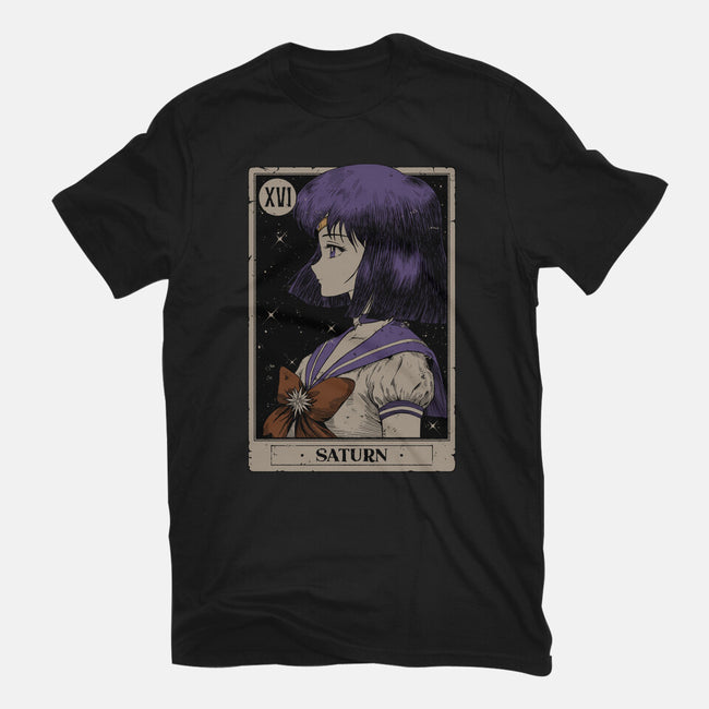 Saturn Tarot Card-Unisex-Basic-Tee-Hafaell