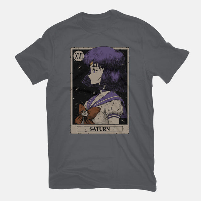 Saturn Tarot Card-Unisex-Basic-Tee-Hafaell