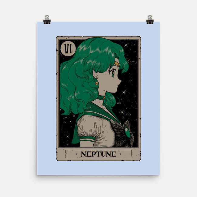 Neptune Tarot Card-None-Matte-Poster-Hafaell