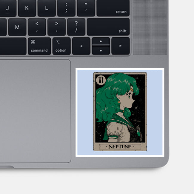 Neptune Tarot Card-None-Glossy-Sticker-Hafaell
