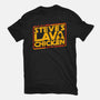Steves Space Lava Chicken-Mens-Basic-Tee-rocketman_art