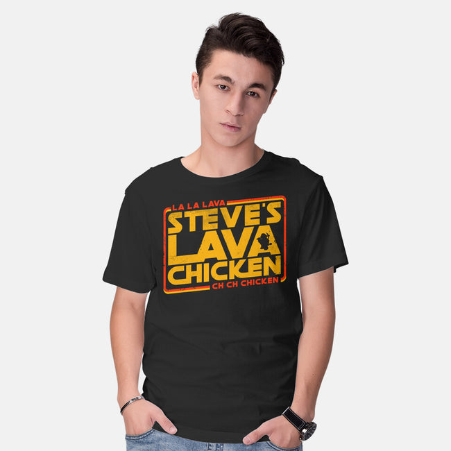 Steves Space Lava Chicken-Mens-Basic-Tee-rocketman_art