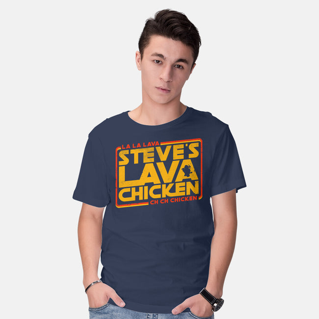 Steves Space Lava Chicken-Mens-Basic-Tee-rocketman_art