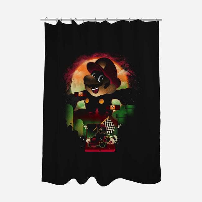 Super Plumber Race-None-Polyester-Shower Curtain-dandingeroz