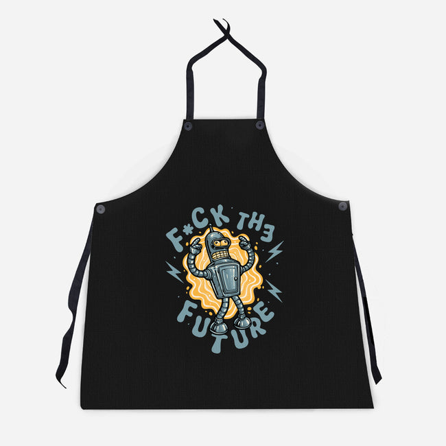 Fck The Future-Unisex-Kitchen-Apron-glitchygorilla