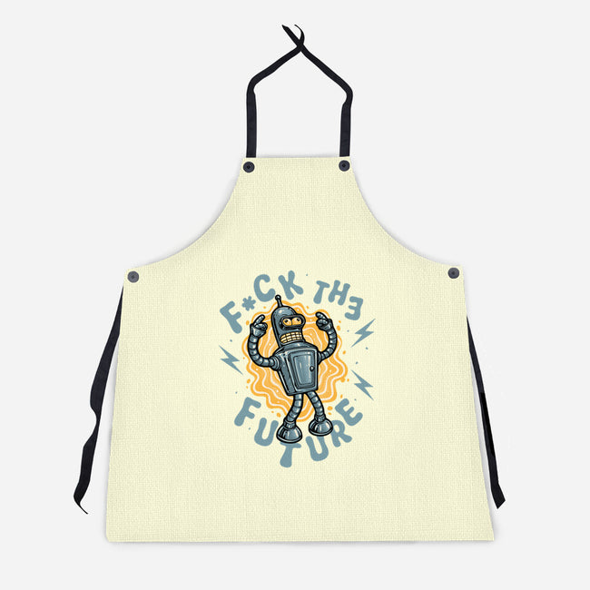 Fck The Future-Unisex-Kitchen-Apron-glitchygorilla