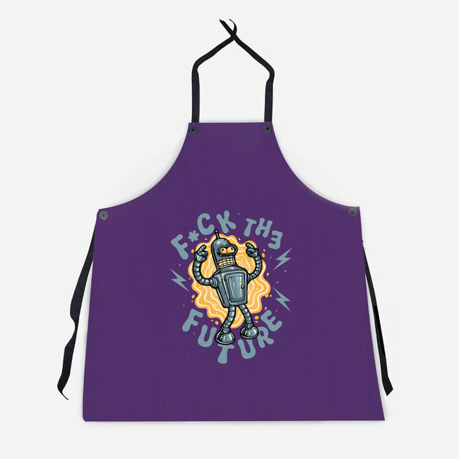 Fck The Future-Unisex-Kitchen-Apron-glitchygorilla