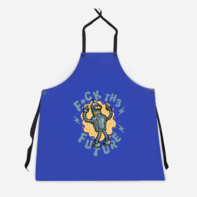 Fck The Future-Unisex-Kitchen-Apron-glitchygorilla