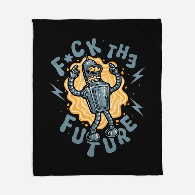 Fck The Future-None-Fleece-Blanket-glitchygorilla