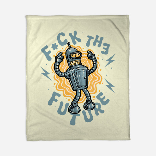 Fck The Future-None-Fleece-Blanket-glitchygorilla