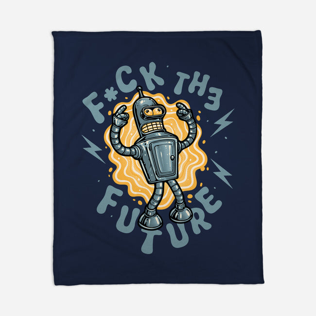 Fck The Future-None-Fleece-Blanket-glitchygorilla