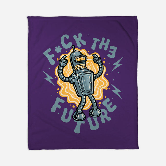 Fck The Future-None-Fleece-Blanket-glitchygorilla
