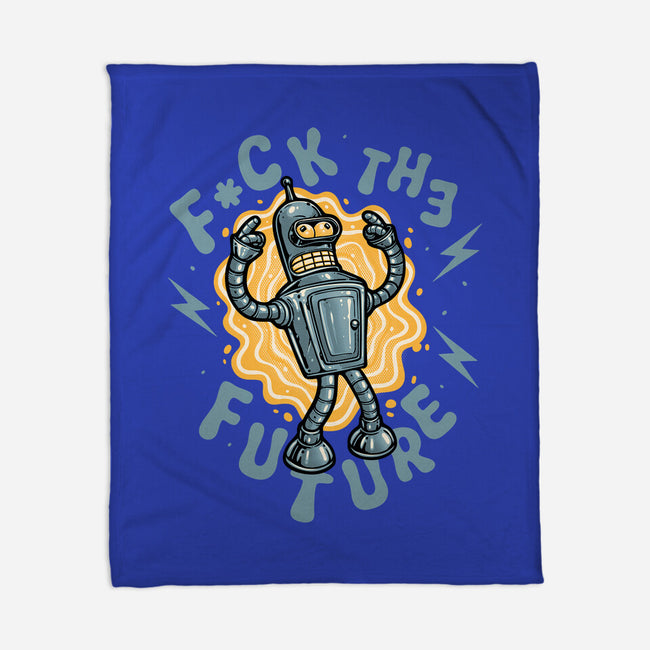Fck The Future-None-Fleece-Blanket-glitchygorilla