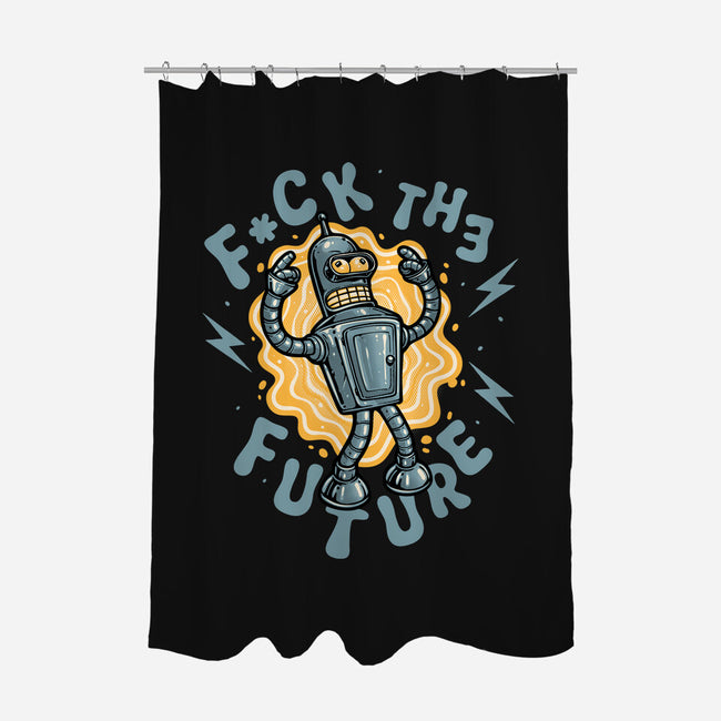 Fck The Future-None-Polyester-Shower Curtain-glitchygorilla