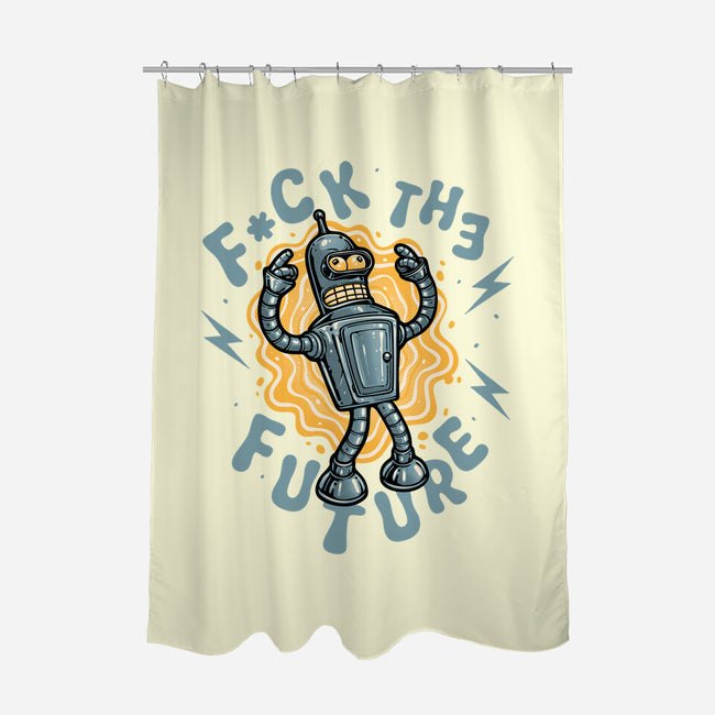 Fck The Future-None-Polyester-Shower Curtain-glitchygorilla
