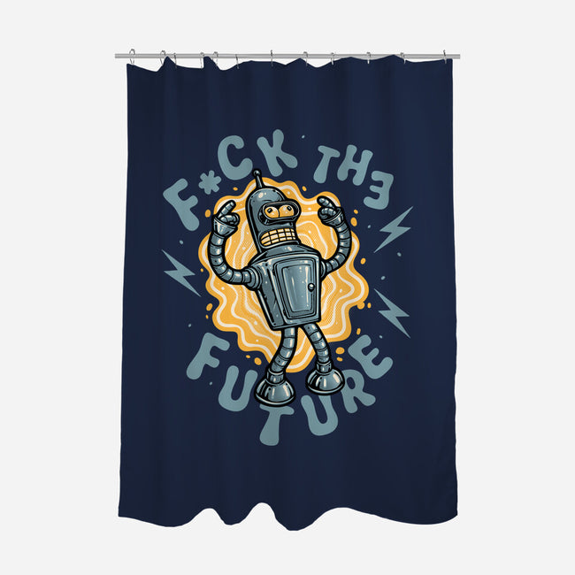 Fck The Future-None-Polyester-Shower Curtain-glitchygorilla
