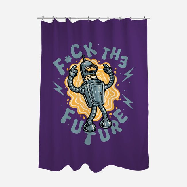 Fck The Future-None-Polyester-Shower Curtain-glitchygorilla