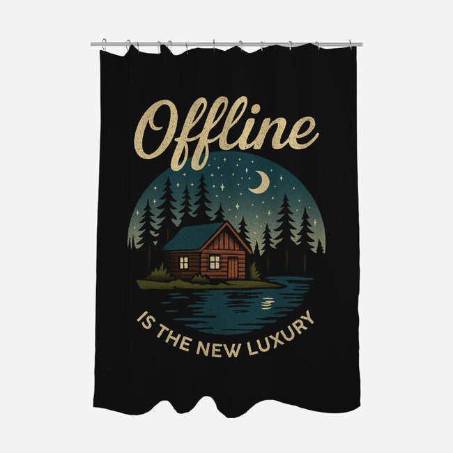 Offline Is The New Luxury-None-Polyester-Shower Curtain-Popnotic