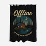 Offline Is The New Luxury-None-Polyester-Shower Curtain-Popnotic