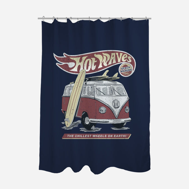 Hot Waves-None-Polyester-Shower Curtain-NMdesign