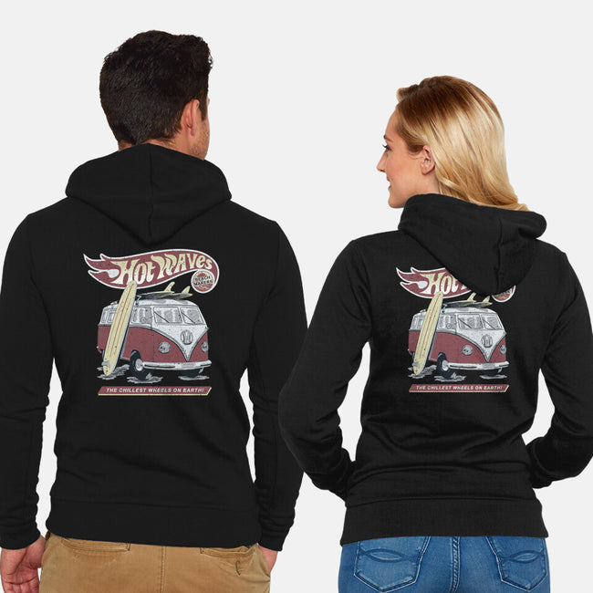Hot Waves-Unisex-Zip-Up-Sweatshirt-NMdesign