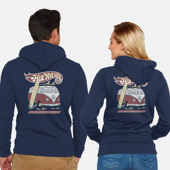 Hot Waves-Unisex-Zip-Up-Sweatshirt-NMdesign