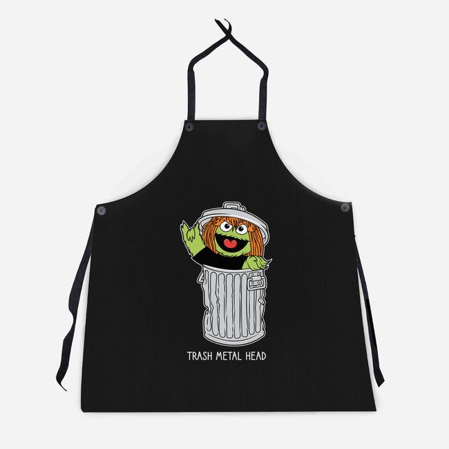 Trash Metal Head-Unisex-Kitchen-Apron-imisko