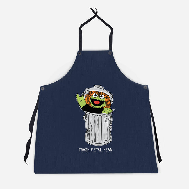 Trash Metal Head-Unisex-Kitchen-Apron-imisko