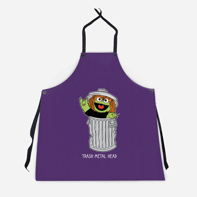Trash Metal Head-Unisex-Kitchen-Apron-imisko