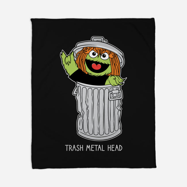 Trash Metal Head-None-Fleece-Blanket-imisko