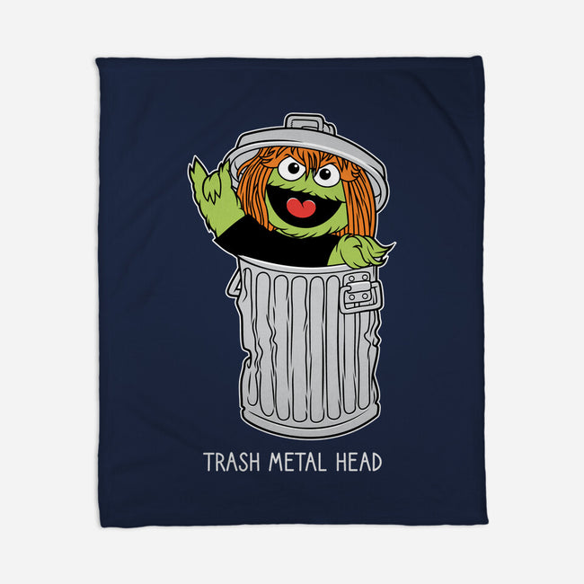 Trash Metal Head-None-Fleece-Blanket-imisko
