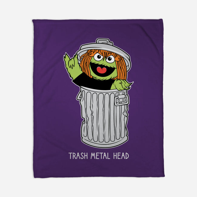 Trash Metal Head-None-Fleece-Blanket-imisko