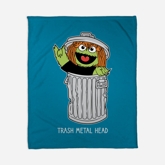 Trash Metal Head-None-Fleece-Blanket-imisko