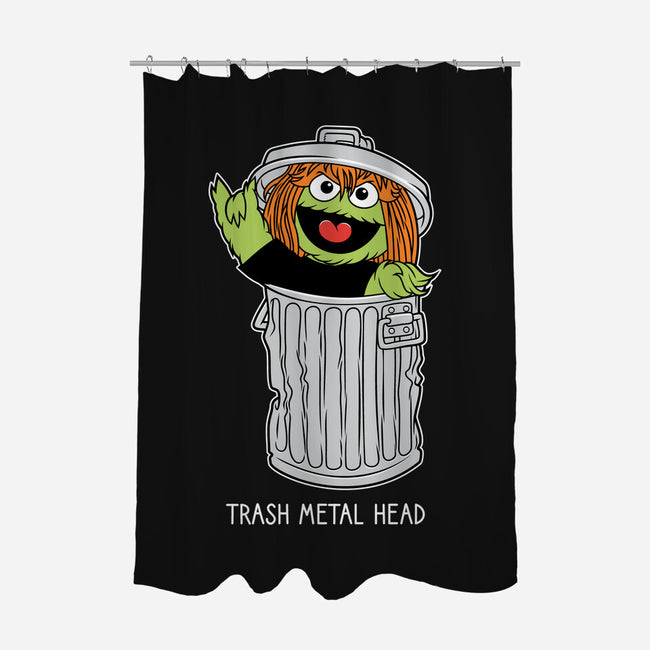 Trash Metal Head-None-Polyester-Shower Curtain-imisko