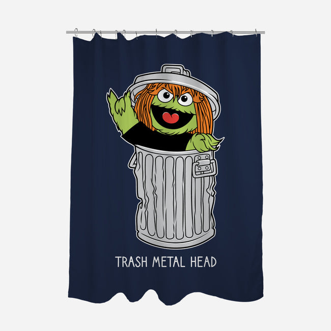 Trash Metal Head-None-Polyester-Shower Curtain-imisko