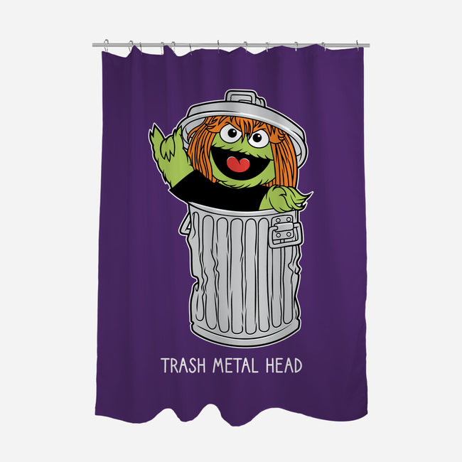 Trash Metal Head-None-Polyester-Shower Curtain-imisko