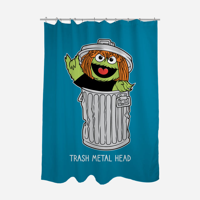 Trash Metal Head-None-Polyester-Shower Curtain-imisko
