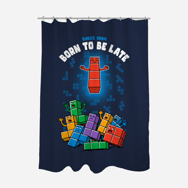Born To Be Late-None-Polyester-Shower Curtain-Tronyx79