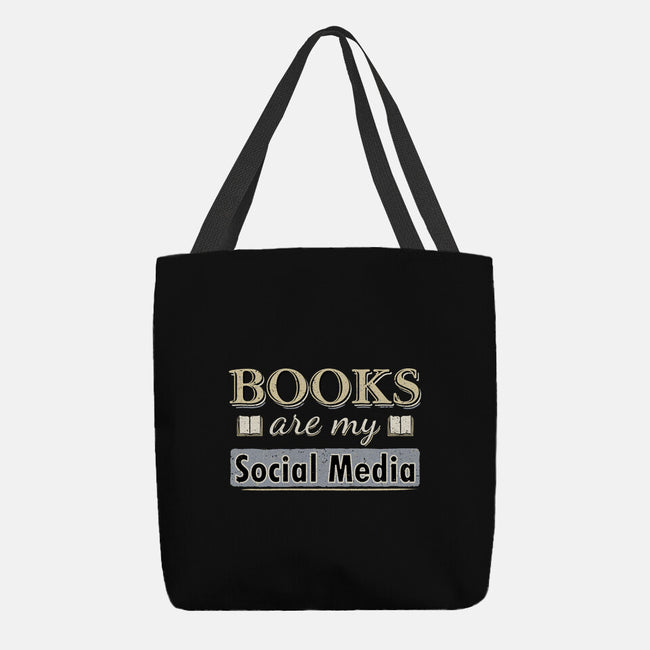 Books Are My Social Media-None-Basic Tote-Bag-NMdesign