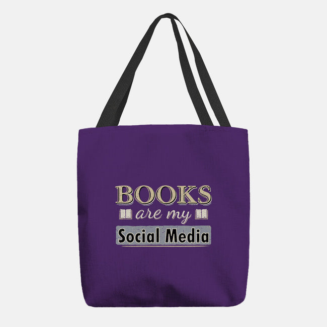 Books Are My Social Media-None-Basic Tote-Bag-NMdesign